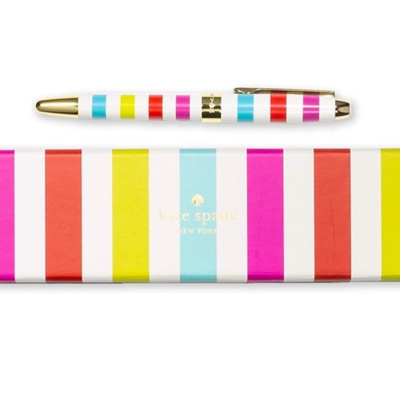 kate spade Office Kate Spade Candy Stripe Ballpoint Pen In Case